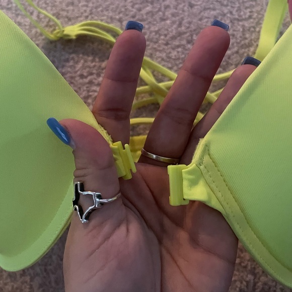 NWT: PINK neon yellow push up 36DD bra - Picture 5 of 8
